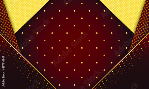 Red and gold luxury background. Vector illustration.