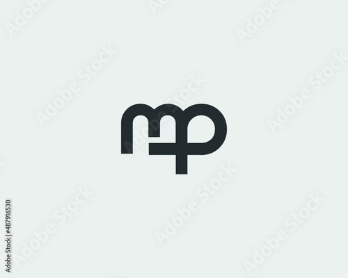 MP Letter Logo Design photo