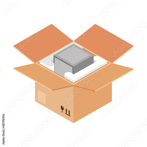 open box with device