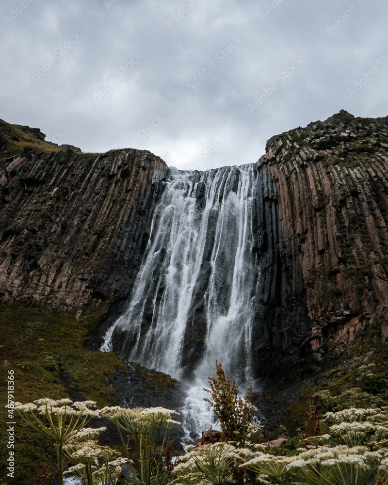 Mountains. Caucasus. Kabardino Balkaria. Elbrus region .Waterfall Terskol