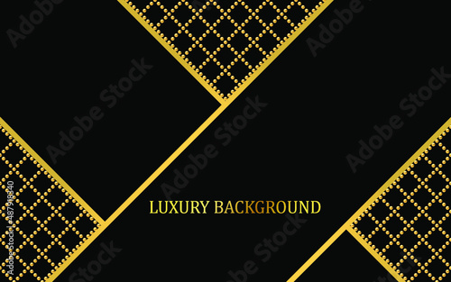 Black and gold luxury background. Vector illustration.