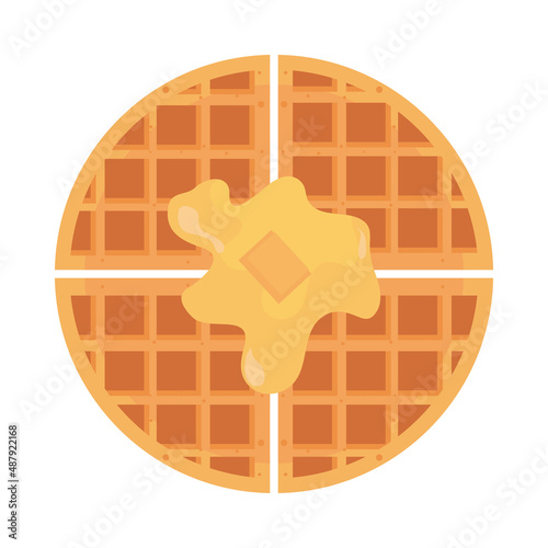 waffles with butter