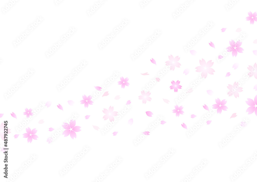 桜　春　桜吹雪　装飾　背景　壁紙
