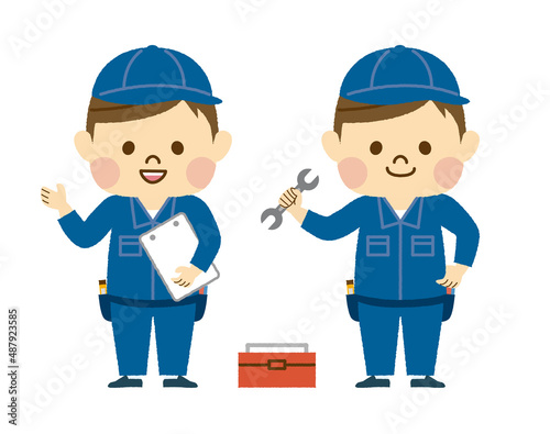 点検をする作業員