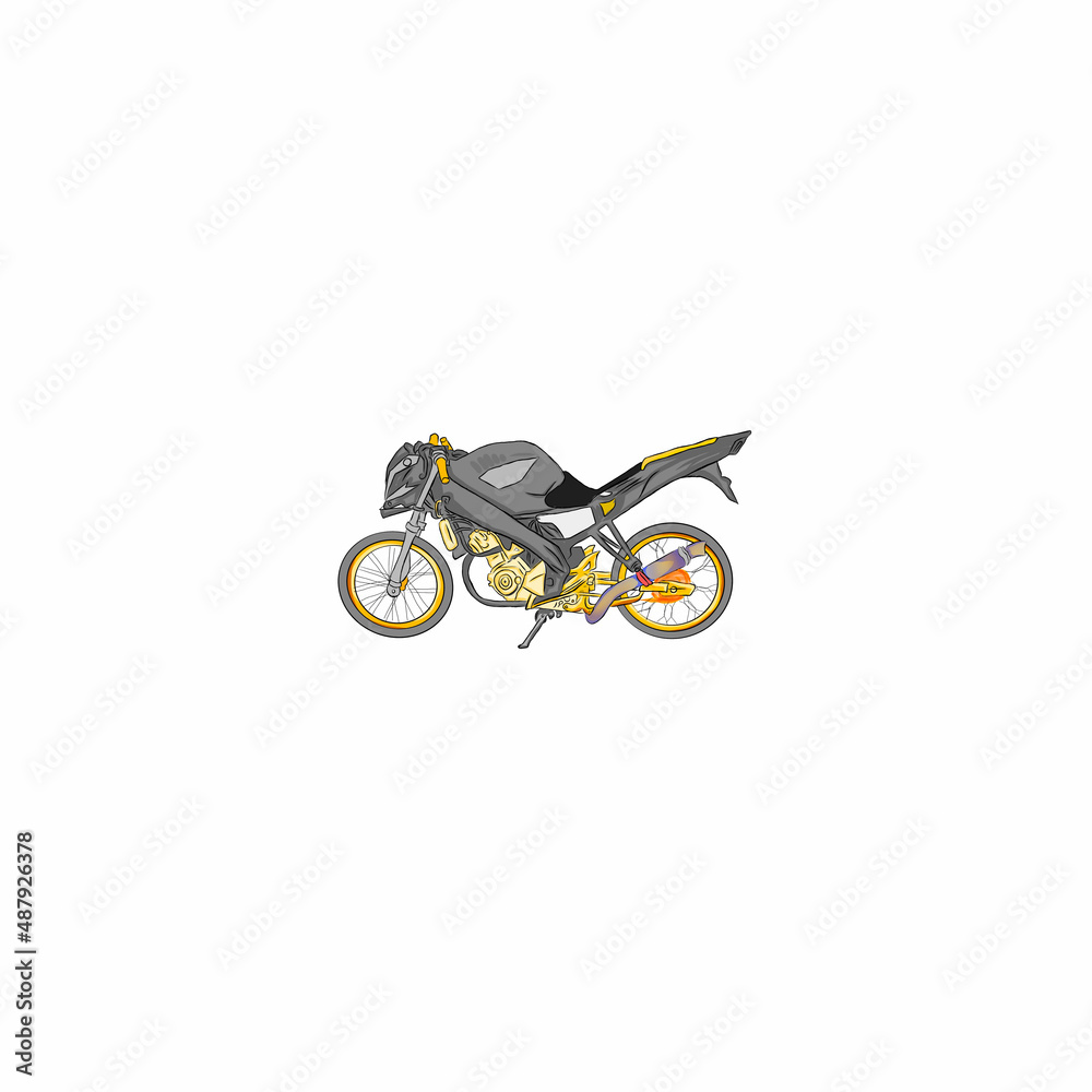 motorcycle illustrator vector graphic,perfect of means of transportation,modification,etc.
