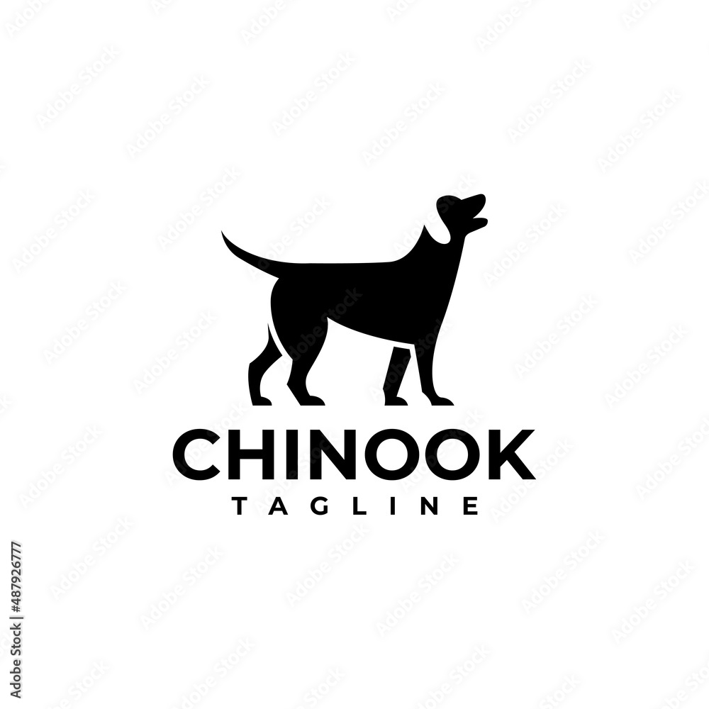 illustration vector graphic template of chinook silhouette logo