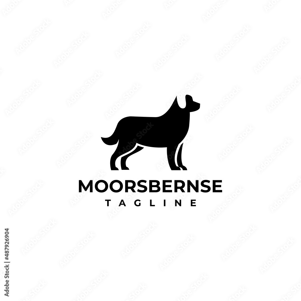 illustration vector graphic template of moors bernese silhouette logo