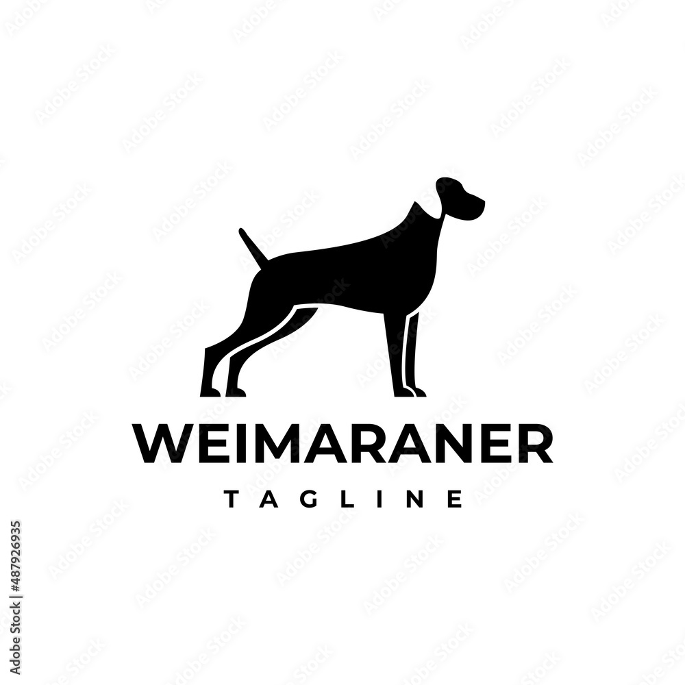 illustration vector graphic template of dog silhouette logo