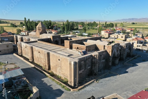 Karatay Caravanserai located in the district of Bunyan in Kayseri. The caravanserai was built in 1240 by the Seljuk vizier Celalettin Karatay. Kayseri, Turkey. photo