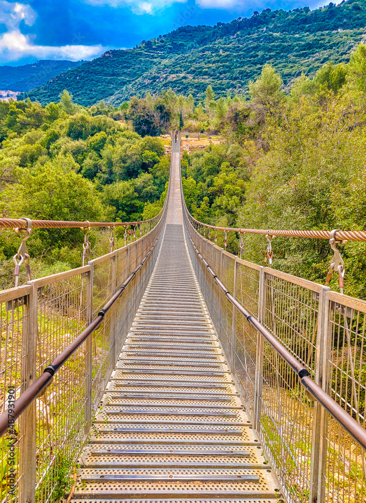 iron bridge  in the mountains