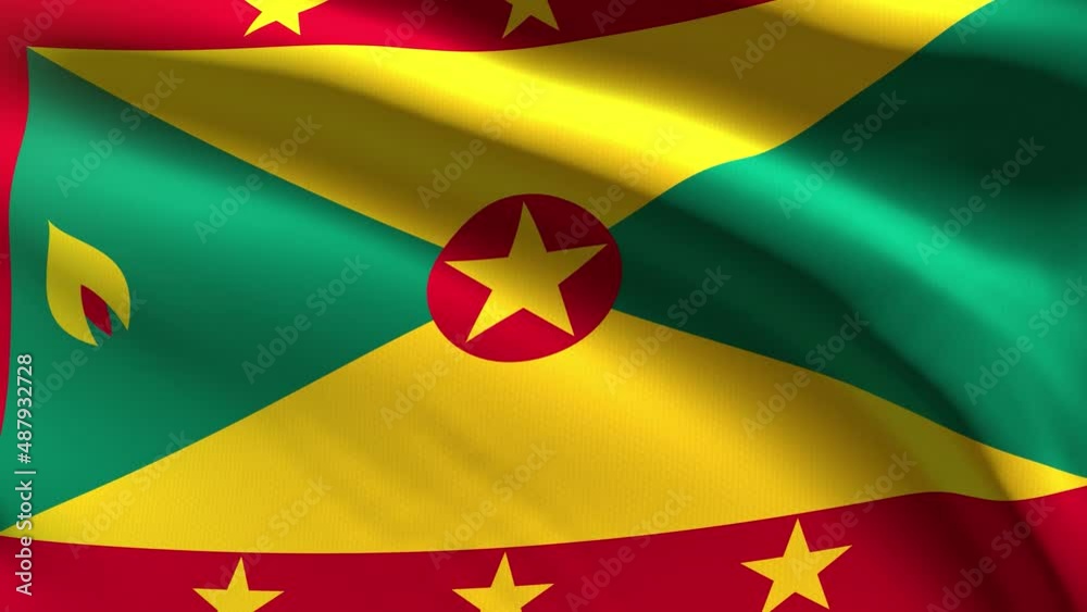 Grenada festive flag - loop animation