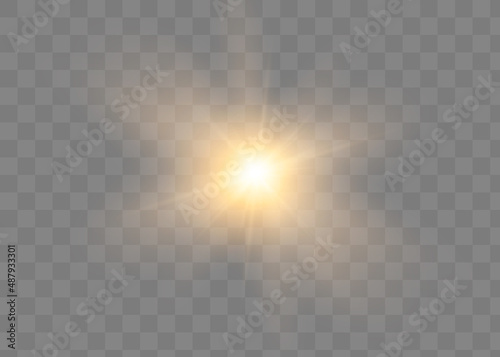 Vector transparent sunlight special lens flare light effect.