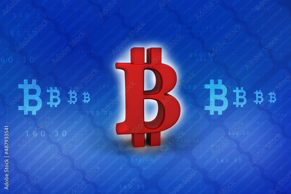 3d rendering bitcoin sign currency 3d rendering bitcoin sign currency