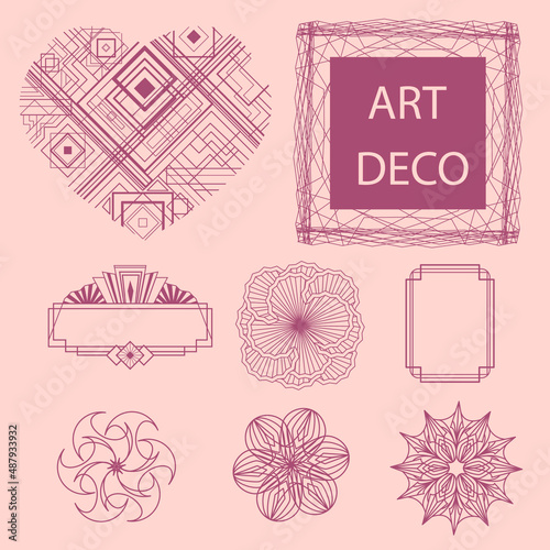 art deco graphic elements vintage