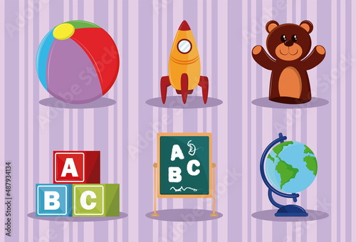 set of kindergarten education