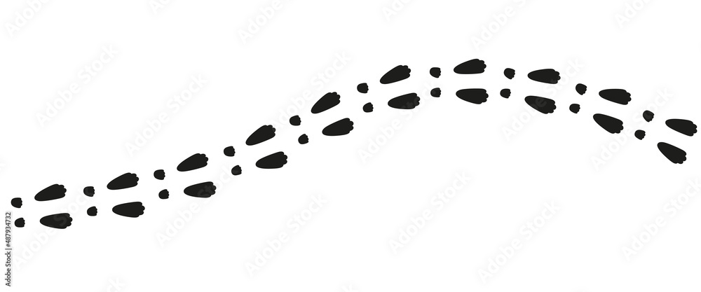Bunny footstep. Rabbit track footprints vector art Bunny footstep. Rabbit track footprints vector art