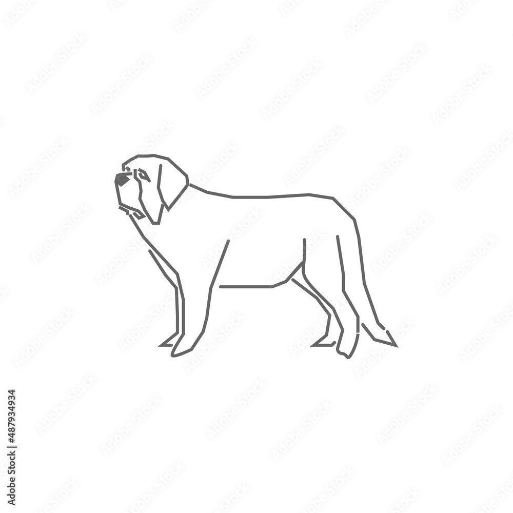 Dog mascot icon pet logo design vector image Dog mascot icon pet logo design vector image