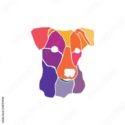 Dog mascot icon pet logo design vector image photo