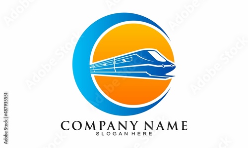 Elegant express train logo design