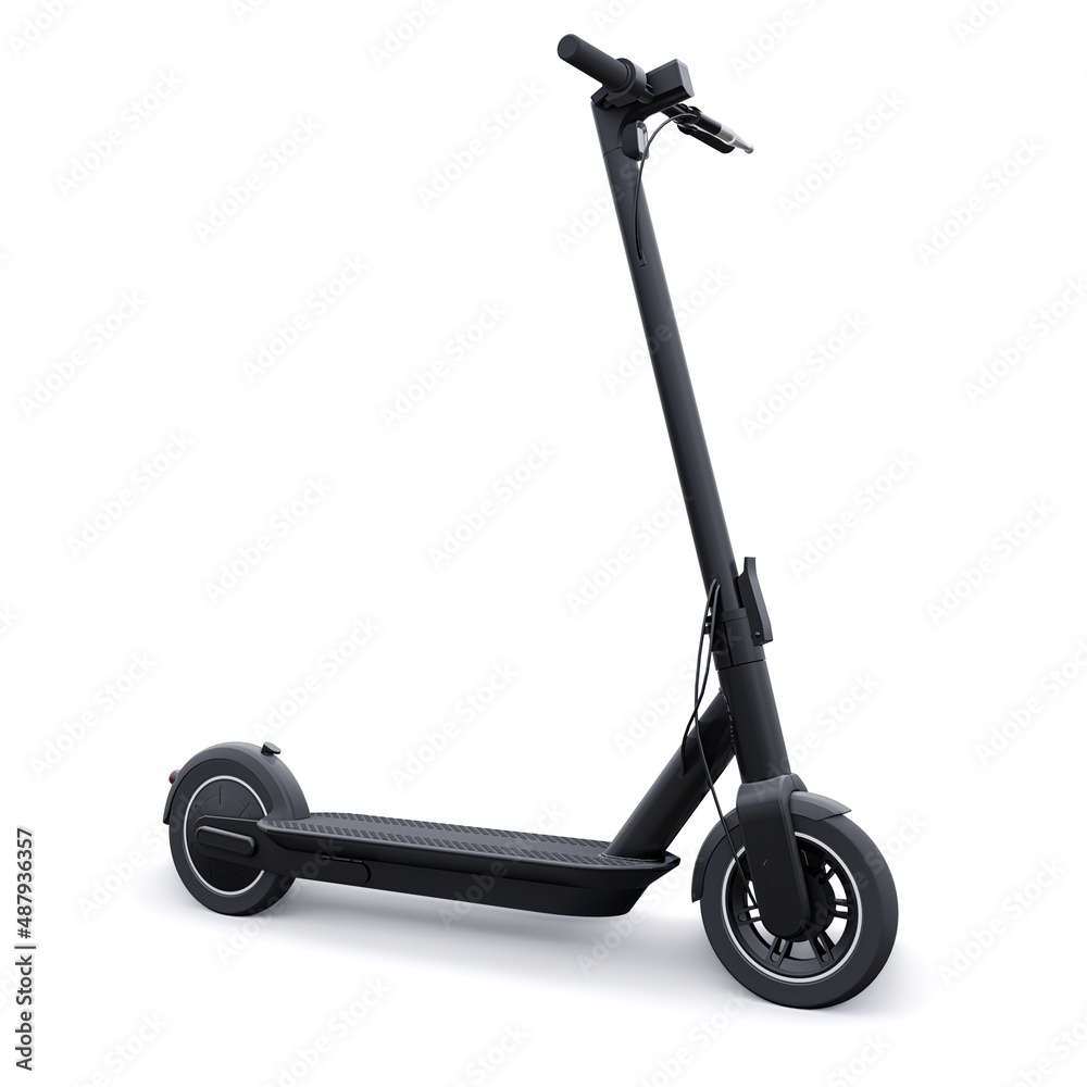 electric folding scooter for leisure and city trips 3D illustration electric folding scooter for leisure and city trips 3D illustration