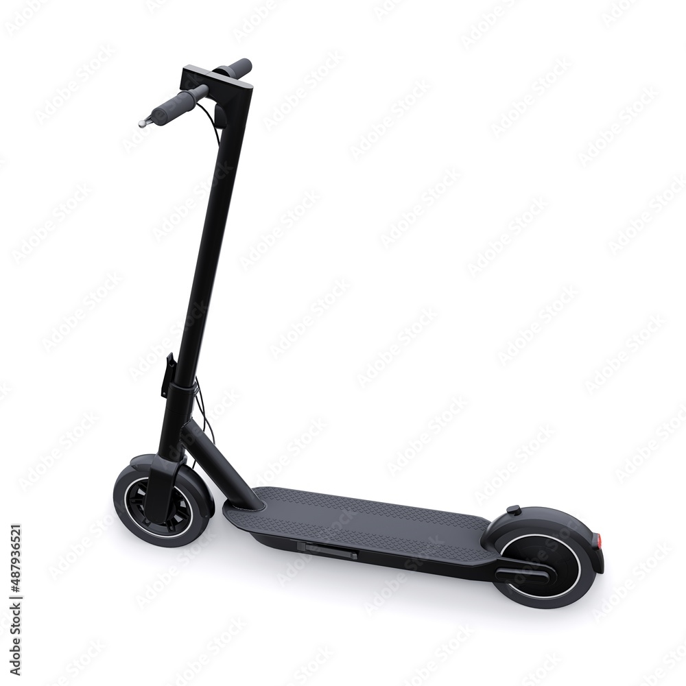 electric folding scooter for leisure and city trips 3D illustration electric folding scooter for leisure and city trips 3D illustration