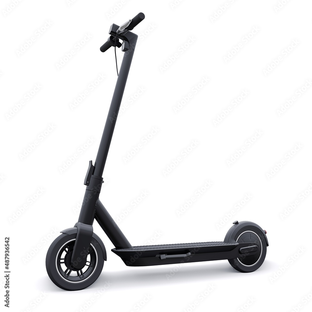 electric folding scooter for leisure and city trips 3D illustration electric folding scooter for leisure and city trips 3D illustration