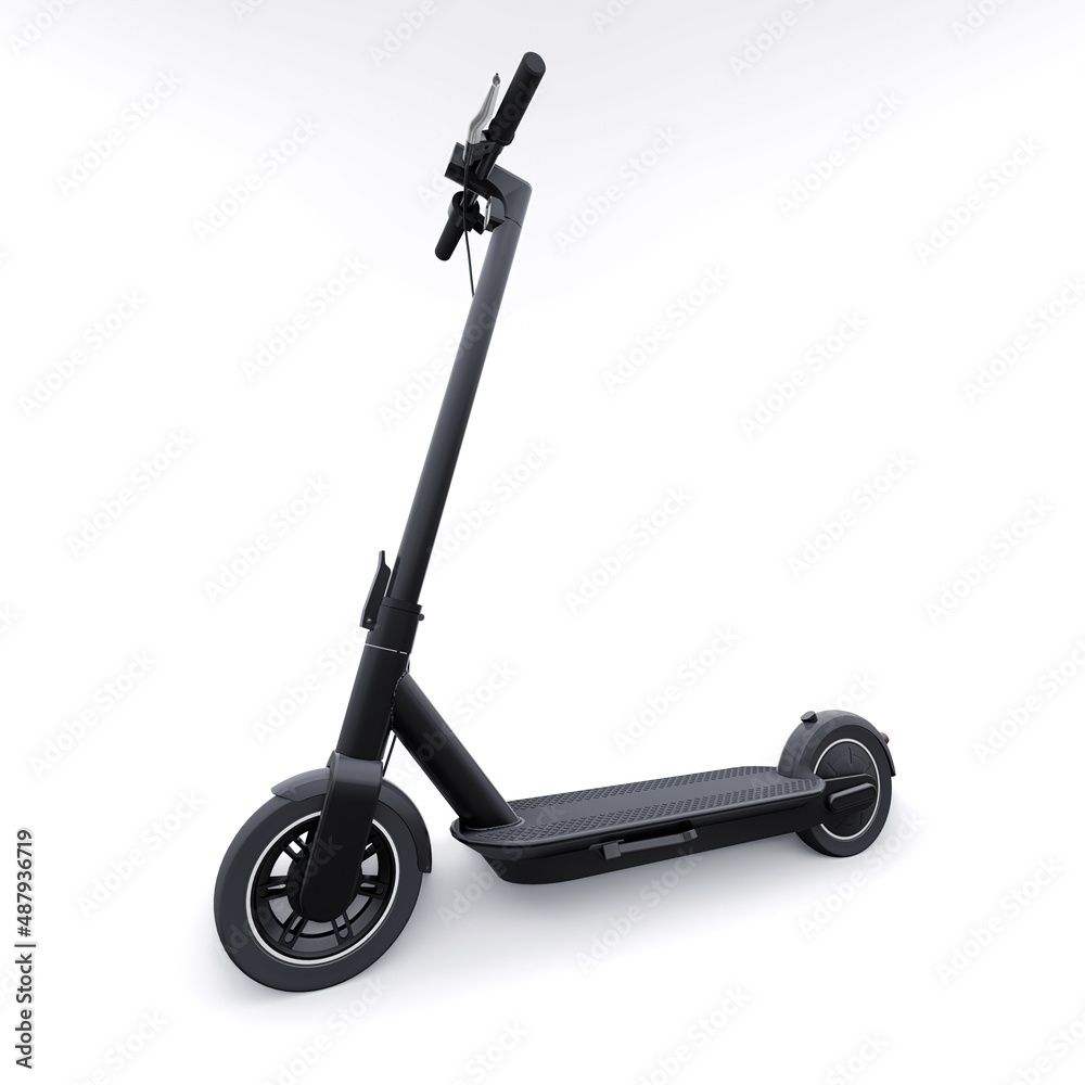 electric folding scooter for leisure and city trips 3D illustration electric folding scooter for leisure and city trips 3D illustration