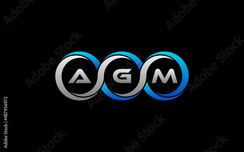 AGM Letter Initial Logo Design Template Vector Illustration