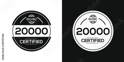 Creative (ISO_IEC 20000) Standard quality symbol, vector illustration.