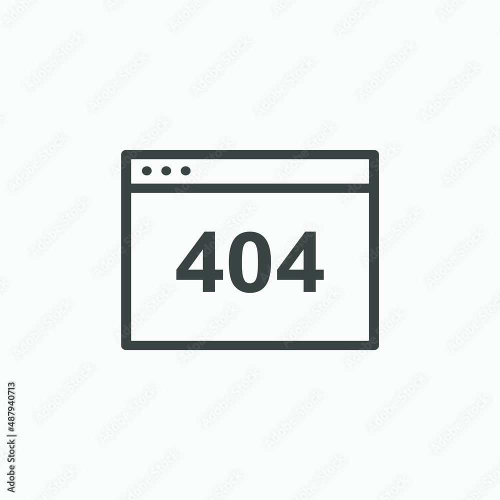 404 error page icon vector isolated 404 error page icon vector isolated