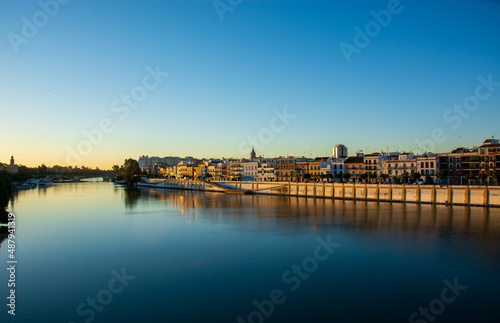 the beautiful old neighborhood of Triana in Sevilla Spain