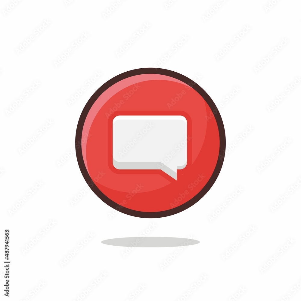 Comment Icon. Comment flat style isolated on a white background - stock vector. Comment Icon. Comment flat style isolated on a white background - stock vector.