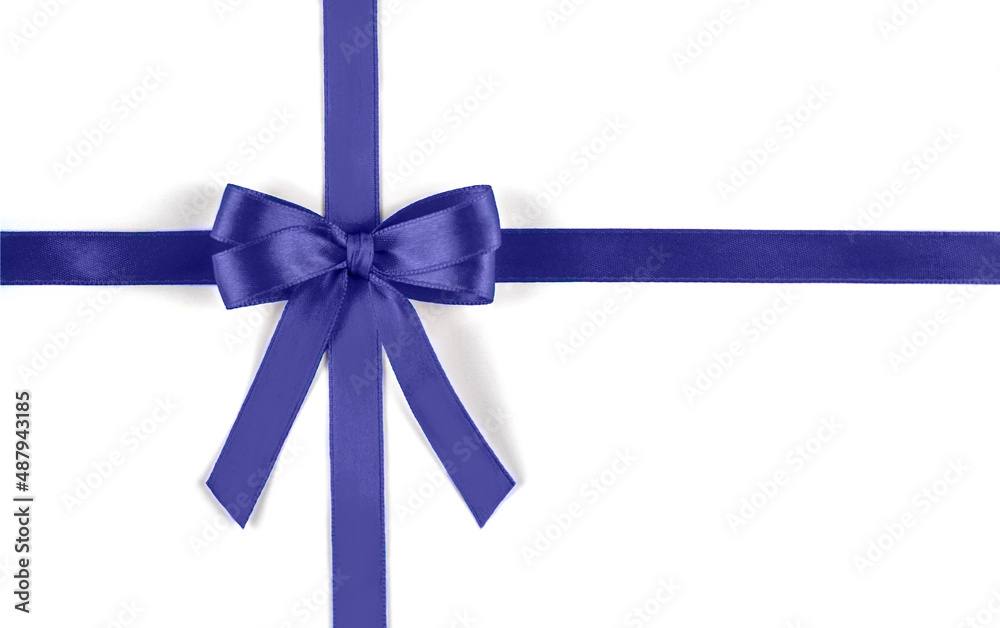 Shiny purple silk ribbon on white background. Shiny purple silk ribbon on white background.