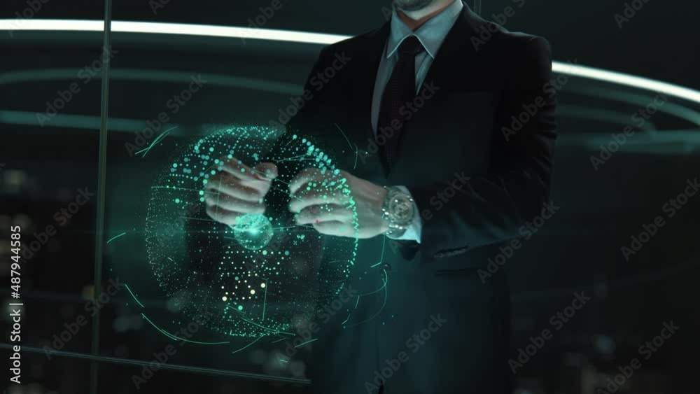 Xaas with Business Transformation hologram concept