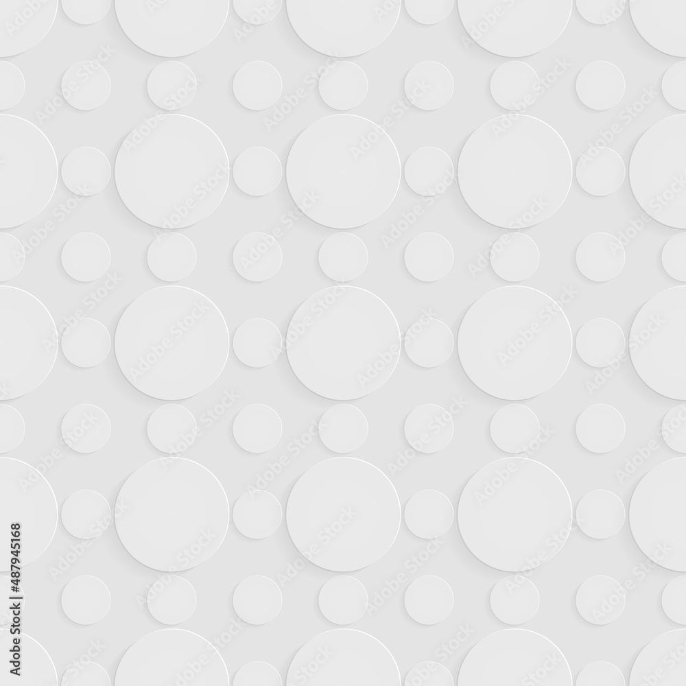 Seamless gray background from circles, vector illustration.