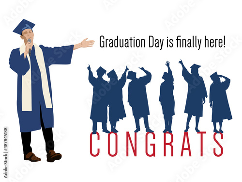 Graduation Celebration on illustration graphic vector