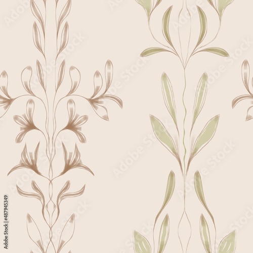 Seamless pattern. Watercolor pattern. Drawn by hand. For printing on paper  wallpaper  textiles  fabrics  tiles. Texture for design