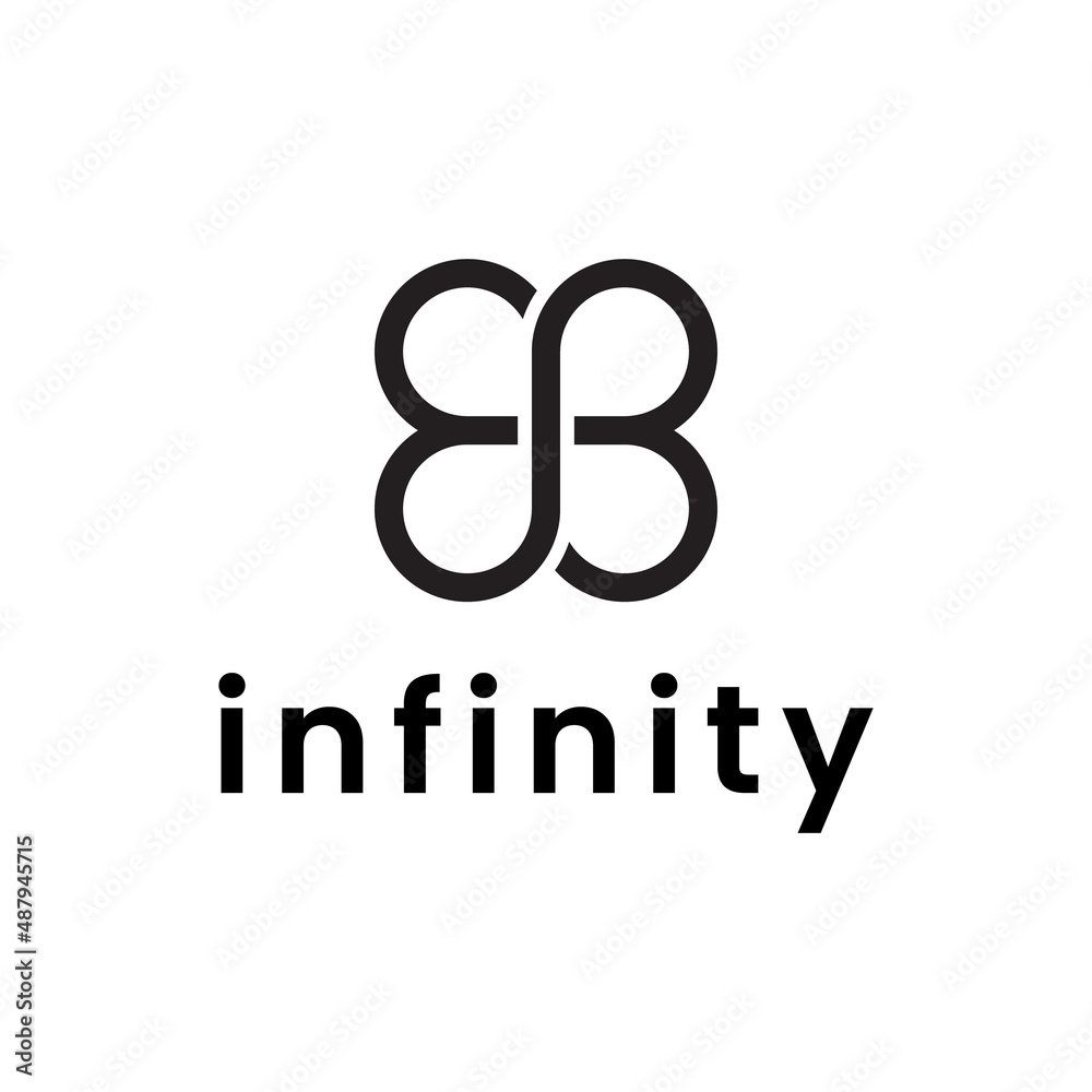 infinity letter B logo design infinity letter B logo design