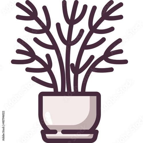 parlor palm line icon