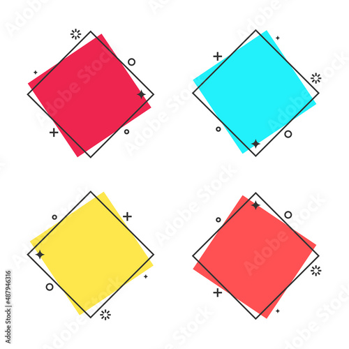 Set of square banners design.