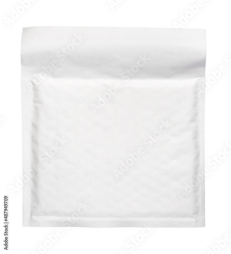 White envelope C4 isolated background. top view