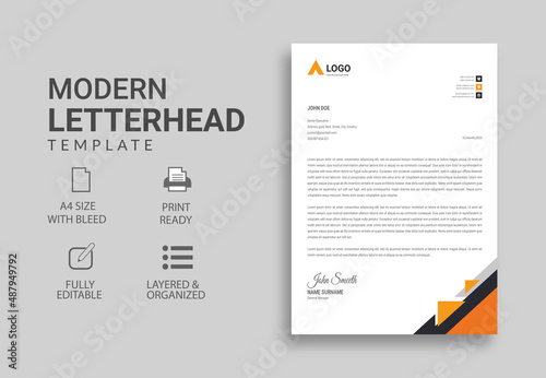 Letterhead,Letterhead Template,Corporate Letterhead Design,Creative Letterhead 