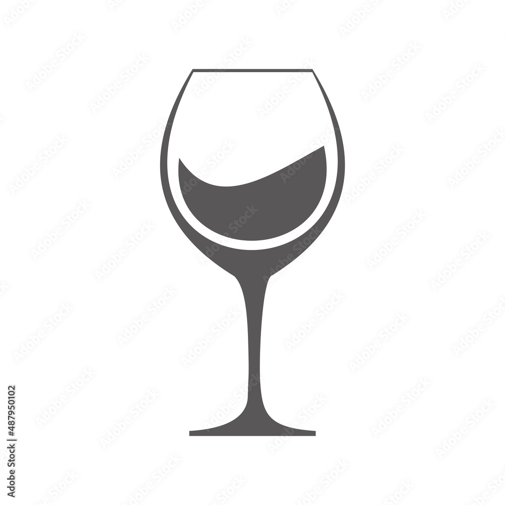 wine glass vector icon isolated on white background wine glass vector icon isolated on white background