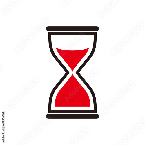 hourglass vector icon isolated on white background