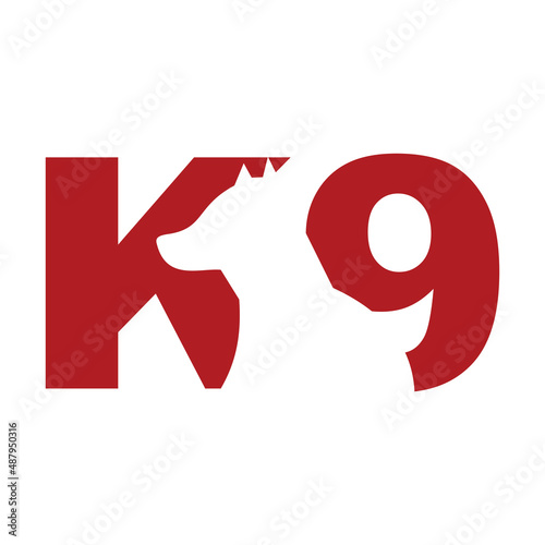 training k9 Dog logo design vector on white background