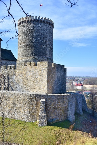 Zamek Będziński, średniowieczna, warownia, obronna, wzniesiona, w połowie, XIV wieku, na, szlaku, Orlich Gniazd, Małopolsce