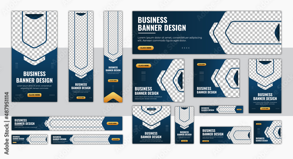 © Pavel - Abstract banner design web template Set, Horizontal header web banner. Modern cover header background for website design, Social Media Cover ads banner, flyer, invitation card.