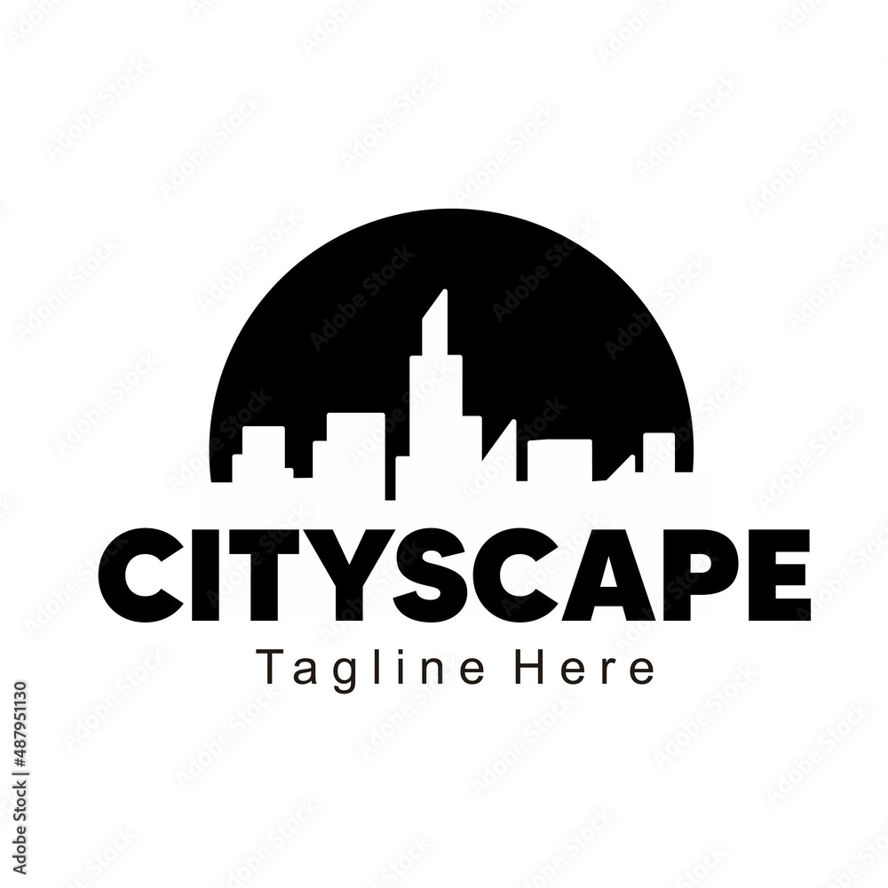 city scape logo vector design