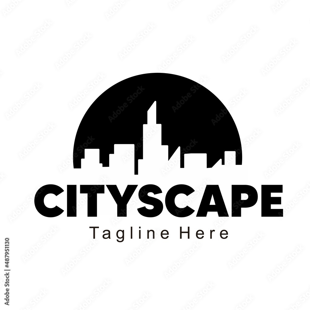 Obraz premium city scape logo vector design
