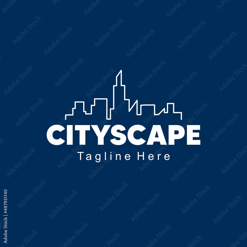 city scape logo vector design